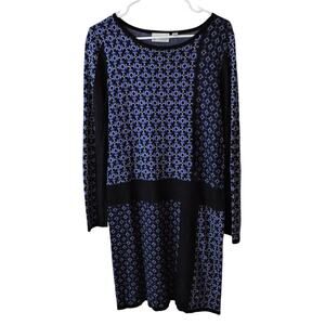 Versona Knit Long Sleeve Shift Dress Size L